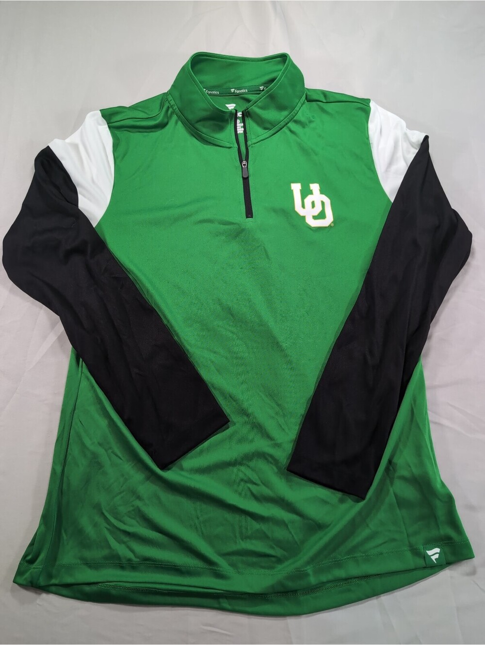 Oregon Ducks Green Long Sleeve 1/4 Zip Pullover XL